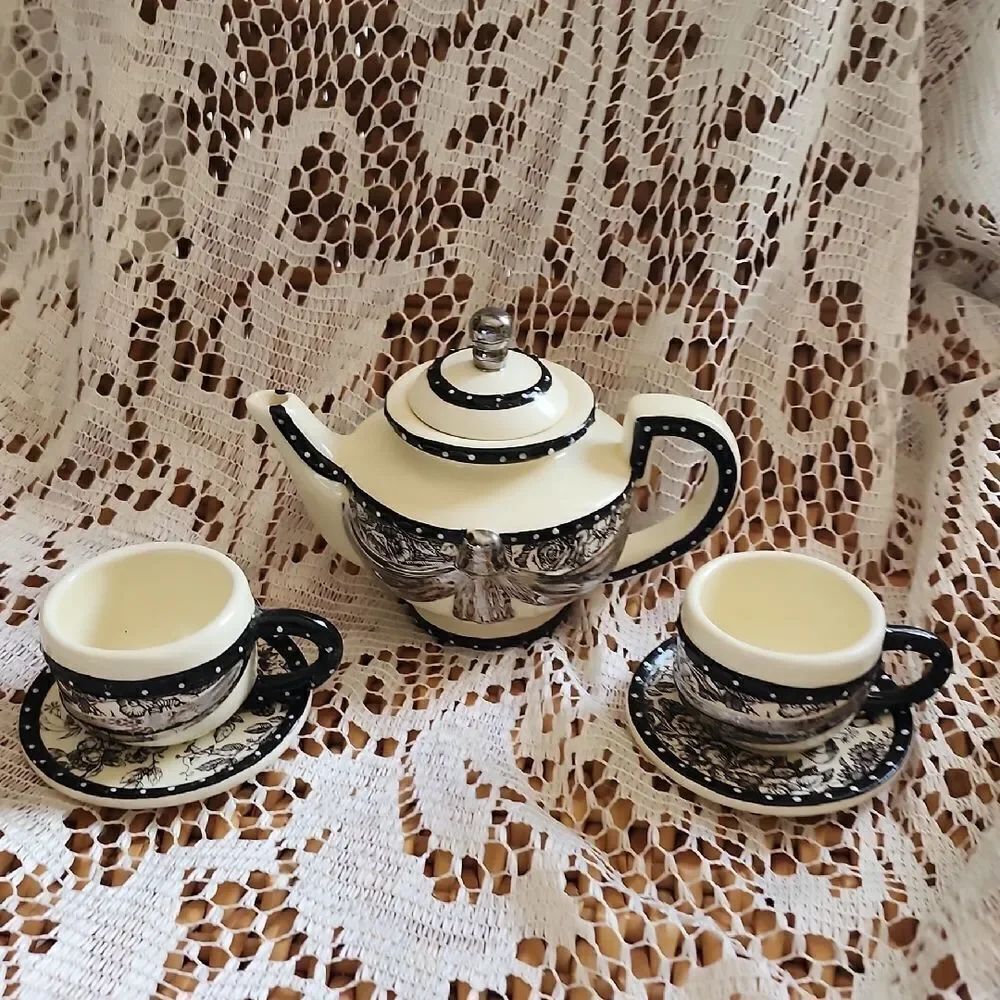 Vintage French Country Style Children's Tea Set